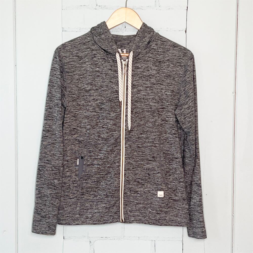Vuori Halo Performance Hoodie Charcoal Heather Gray Women's Small - Picture 3 of 7